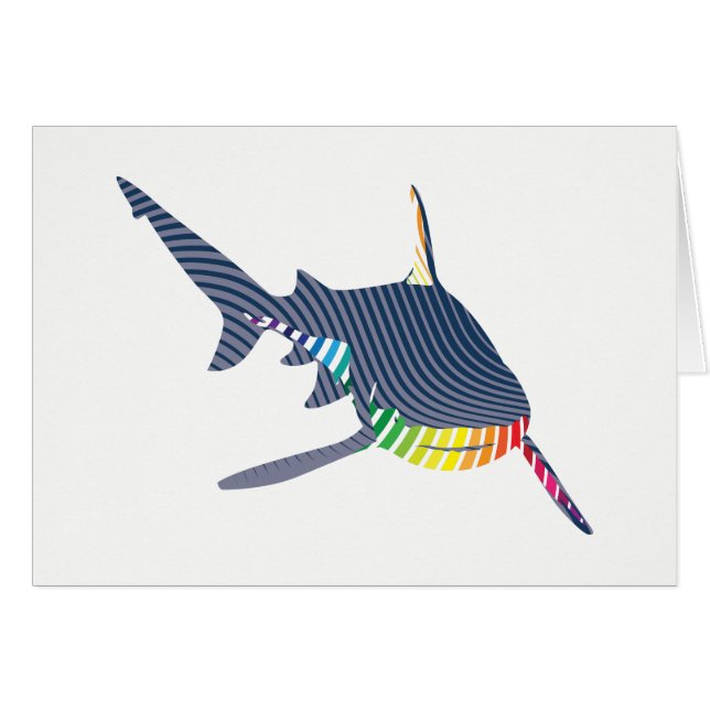 Cartão Troca de cor do tubarão (Frente Horizontal)