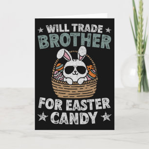 Cartão Trocarei Irmão Por Doces De Páscoa Funny Boys Kid