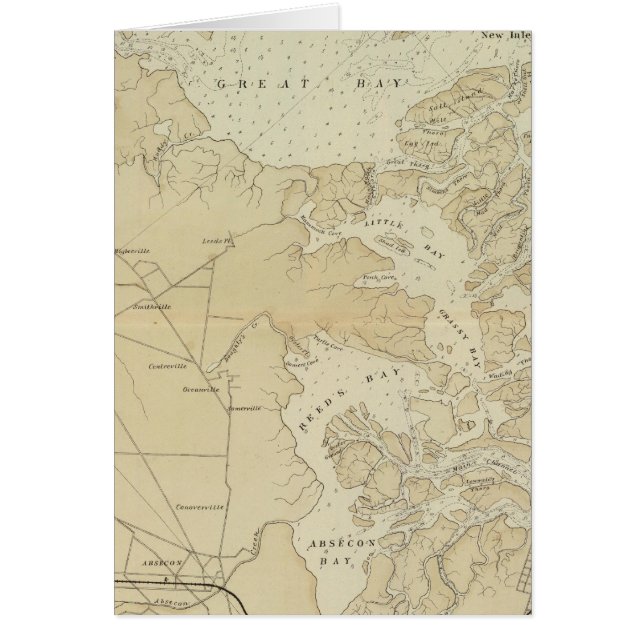 Cartão Troço costeiro Tuckerton para Mapa do Gráfico de P (Frente)
