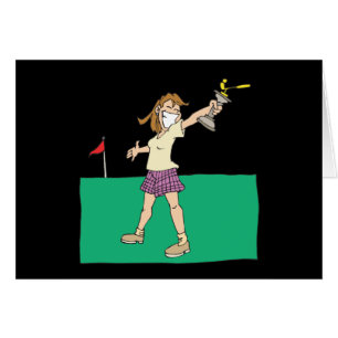 Cartão Troféu do golfe das mulheres