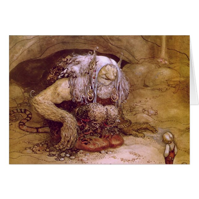 Cartão Troll com Little Boy (Frente Horizontal)