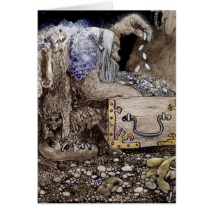 Cartão Troll do tórax do tesouro