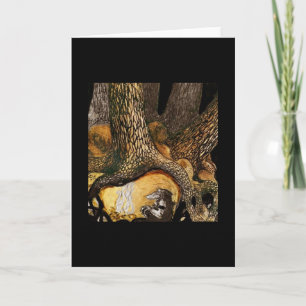 Cartão Troll por uma fogueira