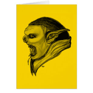 Cartão Troll schwarz gelb design