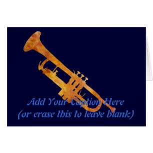 Cartão Trombeta alaranjada dourada