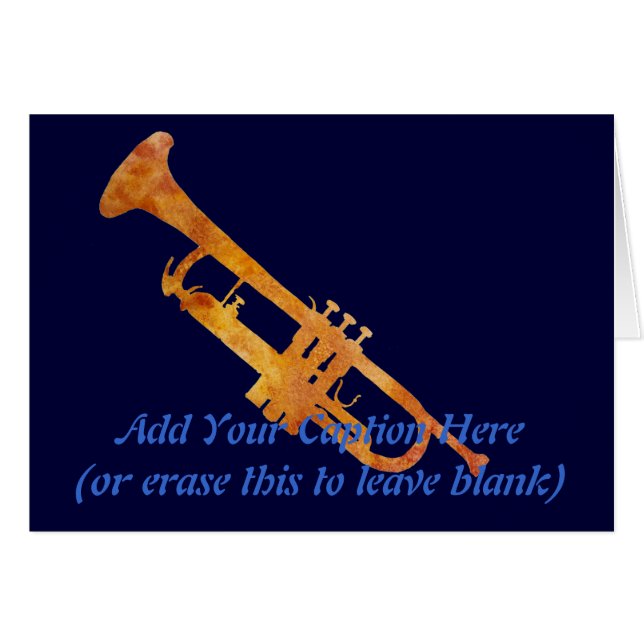 Cartão Trombeta alaranjada dourada (Frente horizontal)