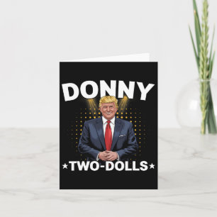 Cartão Trombeta Trump Donny Dois Bonecos 2 Bonecos No Nat