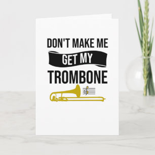 Cartão Trombone Player Gifts   Trombone Band Trombonist