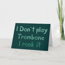 Cartão Trombone Rock It Greeting Card
