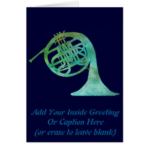 Cartão Trompa francesa do Verdigris