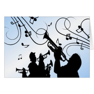Cartão Trompet Section Blue Music