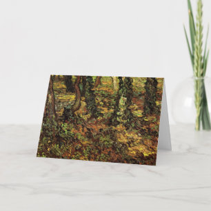 Cartão Troncos de Árvores com Hera por Vincent van Gogh