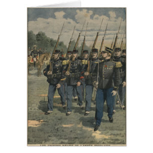 Cartão Tropas da elite do exército francês