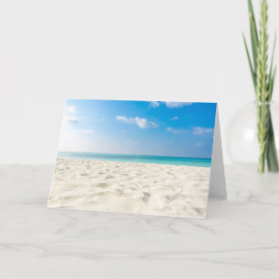 Cartão Tropical Beach Sea Sand Sky & Summer Day
