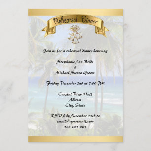 Cartão tropical do ensaio do casamento do destino