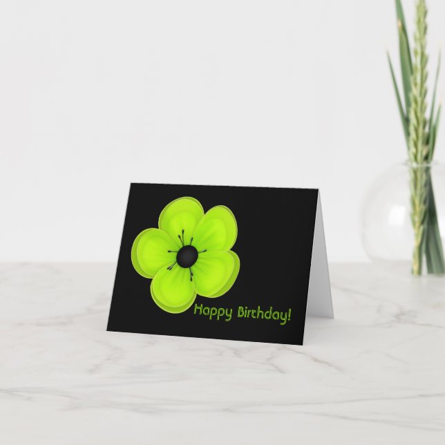 Cartão Tropical Floral Birthday Card (Frente)