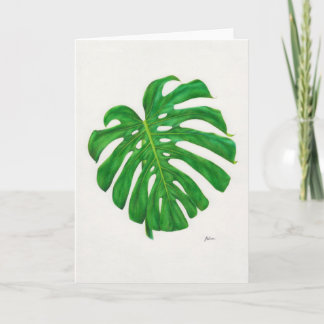 Cartão Tropical Monstera Leaf Greeting Cards
