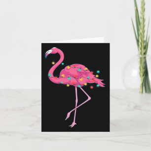 Cartão Tropical Rosa Flamingo Hawaii Verão Natal Natal