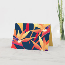 Cartão Tropical Sunset Bird-of-Paradise