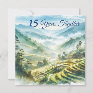 Cartão Trópico Vietnã Destino Azul Branco Clássico