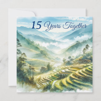 Cartão Trópico Vietnã Destino Azul Branco Clássico