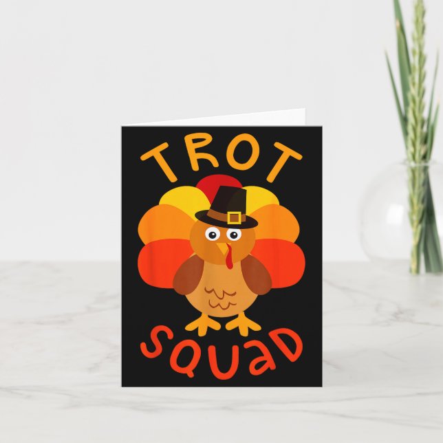 Cartão Trot Squad Shirt Men Women Kids Turkey Lgrim Costu (Frente)