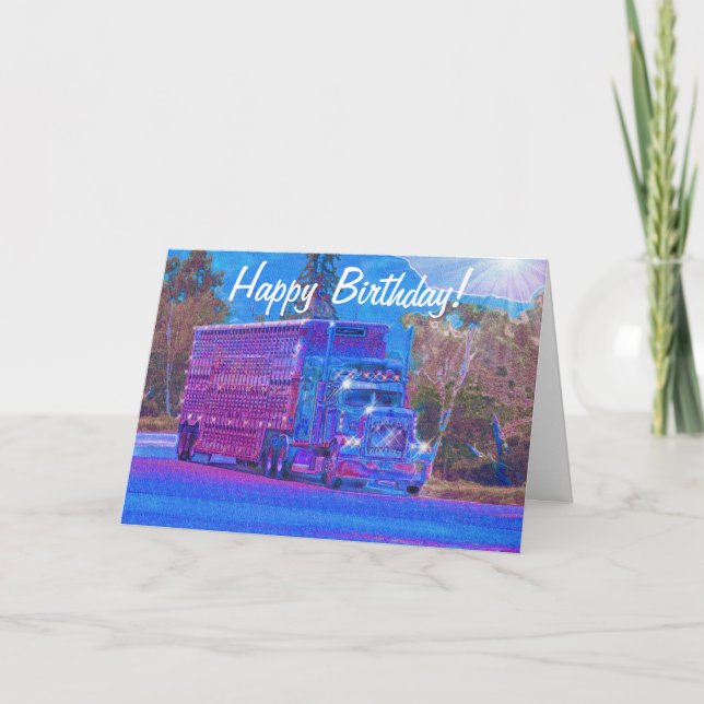 Cartão TRUCK Driver Funny Trucker Birthday Cards (Frente)