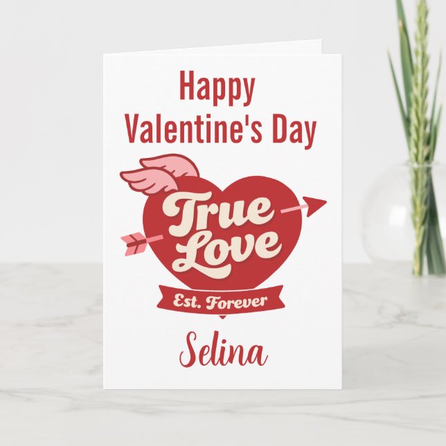 Cartão True Love - Valentine's Day  (Frente)