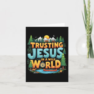 Cartão True North Vbs 2025 Confiante em Jesus Camp Christ
