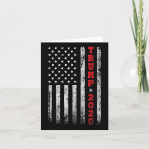 Cartão Trump 2020 American Flag Vintage