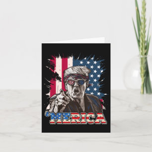 Cartão Trump 2024 4 De Julho Patriótico Bandeira American