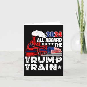 Cartão Trump 2024 A Bordo Do Trem De Trump Nos Estados Un