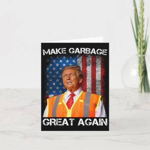 Cartão Trump 2024 Faça o Lixo Grande Novamente Engraçado