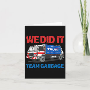 Cartão Trump 2024 Funny Truck Garbyge Fizemos Isso - Equi
