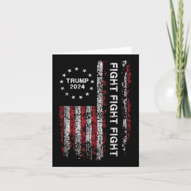Cartão Trump 2024 Luta Contra A Luta - Presidente Trump (Frente)
