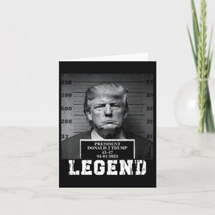 Cartão Trump 2024 Mugshot Presidente Legend