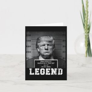Cartão Trump 2024 Mugshot Presidente Legend
