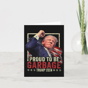 Cartão Trump 2024 Orgulhoso De Votar Lixo