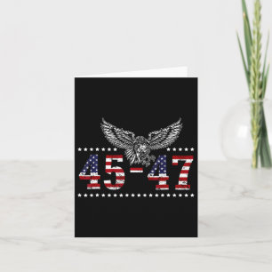 Cartão Trump 2024, Presidente 45 E 47, Bandeira Americana