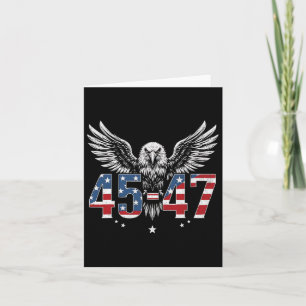 Cartão Trump 2024, Presidente 45 E 47, Bandeira Americana