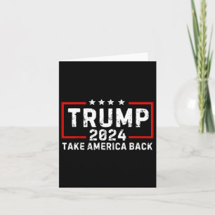 Cartão Trump 2024 Retome A Eleição Americana - O Retorno