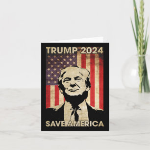 Cartão Trump 2024 Salve a América Flag Election Gif