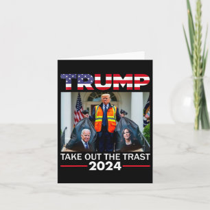 Cartão Trump 2024 Tire O Lixo Engraçado Garbyge