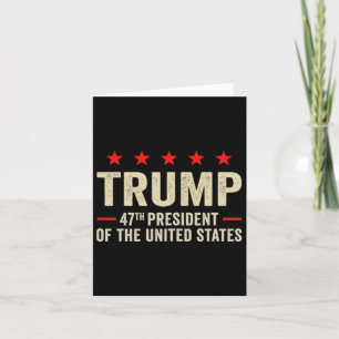 Cartão Trump 2025 Flag (em Byck) 47.º Presidente Trump In