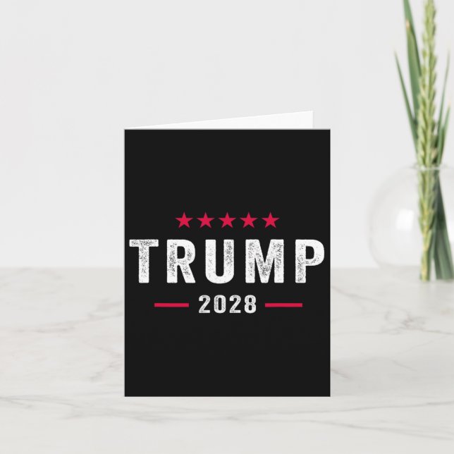 Cartão Trump 2028 Shirt Vote Donald Trump 28 (Frente)