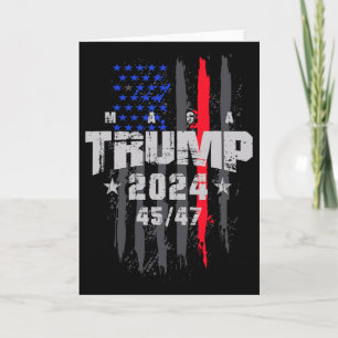 Cartão Trump 45-47 Mega Bandeira dos EUA 2025 Eleição Pre