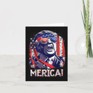 Cartão Trump 4 De Julho Merica Men Women Usa American Fl