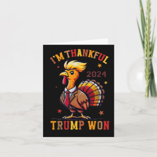 Cartão Trump Ação De Graças - Eu Sou Obrigado Trump Ganho