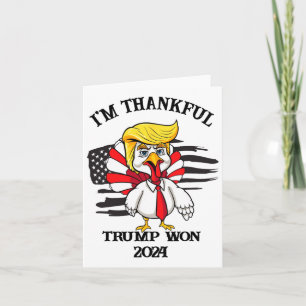 Cartão Trump Ação de Graças... sou o Trump Won.