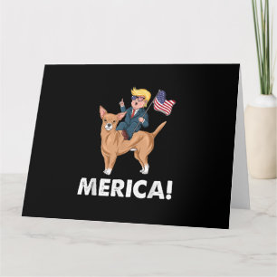 Cartão Trump America Chihuahua Dog American Hero